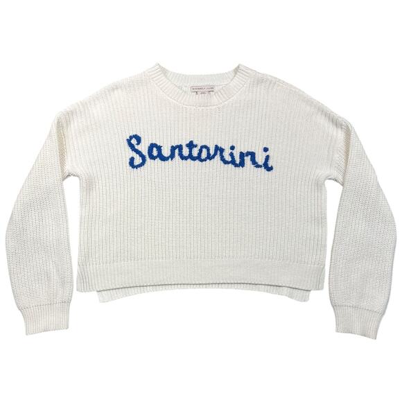 Sincerely Jules Sweaters - Sincerely Jules Santorini White Cropped Knit Sweater XS